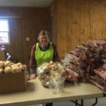 Setting up for our first Mountaineer Mobile Food Giveaway at Mason Dixon Park